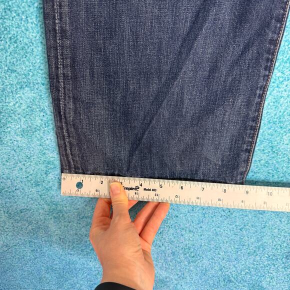 7 For All Mankind Men’s Jeans 33x29 Blue Relaxed Straight Button Fly Made in USA - Picture 7 of 16